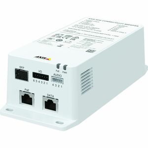 AXIS TU8003 PoE Injector - TAA Compliant - 120 V AC, 230 V AC Input - 54 V DC Output - RJ-45 Input Port(s) - RJ-45 Output 