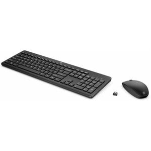 HP 235 Tastatur & Maus - QWERTZ - Schweizerisch - Tastatur, Kabellos, Funk 2,40 GHz USB Typ-A, Plunger, Schwarz - Maus, Re