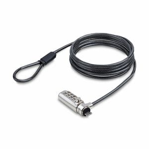 StarTech.com Slim Cable Lock For Notebook, Docking Station, Monitor, Printer, Projector - 2.01 m Cable - Resettable - 4-di