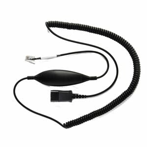 V7 2.01 m Quick Disconnect/RJ-9 Audio Cable - Geni to (PLX / Plantronics compatible) Quick Disconnect (QD) Cable Lead