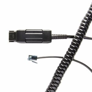 V7 2.01 m Quick Disconnect/RJ-9 Audio Cable - V7 HIS Equivalent PLX Plantronics Quick Disconnect (QD) Cable Lead