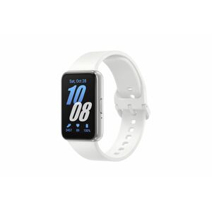 Samsung Galaxy Fit3 SM-R390 Smart Watch - Rectangular Case Shape - 40 mm Case Height - Unisex - Silver, Prism Crush White 