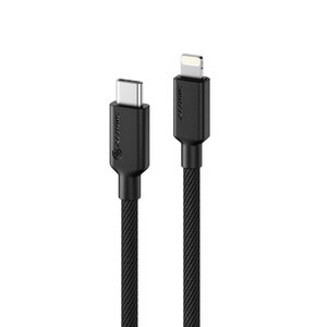 Alogic Elements Pro 2 m Lightning/USB-C Datentransferkabel - 1 - Cable for iPhone, iPad, iPod - 480 Mbit/s - MFI - Schwarz