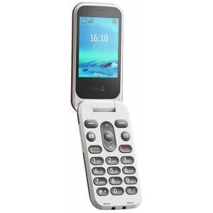 Doro 2821 17 MB Feature Phone - QVGA 320 x 240 - Mocor RTOS - 4G - Red, White - Flip - UNISOC T107 SoC - 1000 mAh Battery 