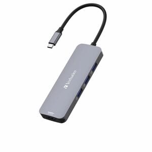 Verbatim USB Type C Docking Station for Notebook - Charging Capability - Memory Card Reader - SD - 4 x USB Ports - 3 x USB