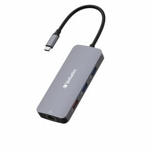 Verbatim USB Type C Docking Station for Notebook - Charging Capability - Memory Card Reader - SD - 4K - 3840 x 2160 - 5 x 
