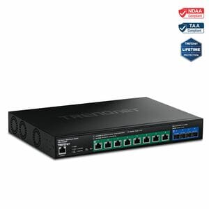 TRENDnet TPE-7124SBF 12 Ports Manageable Ethernet Switch - Gigabit Ethernet, 10 Gigabit Ethernet - 10GBase-T, 10GBase-X - 