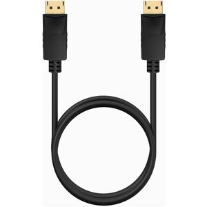 CABLE DISPLAYPORT V1.2 CCS 4K60HZ DP/M-DP/M BLACK 1.0M