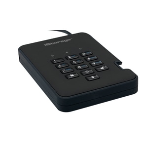 SSD Portable iStorage diskAshur2 - Externe - 512 Go - Noir fantôme - Conforme aux normes TAA - Client Léger Appareil compa