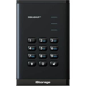 Disque dur Portable iStorage diskAshur3 - 2.5" Externe - 2 To - Noir - Conforme aux normes TAA - Imprimante, Scanner, Camé