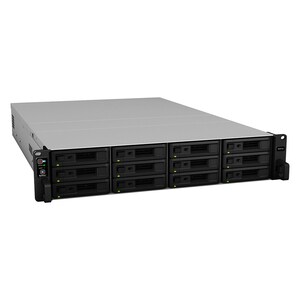 Synology RackStation RS3618XS 12 x 总跨数 SAN/NAS 存储系统 Xeon 四核（4 个核心） 2.40 GHz - 8 GB RAM - DDR4 SDRAM - 2U 可机架安装 - 144 TB 支持