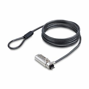 StarTech.com Slim Cable Lock For Notebook, Docking Station, Monitor, Projector - TAA Compliant - 2.01 m Cable - Resettable