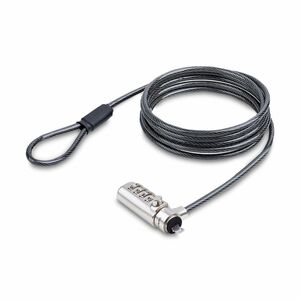 StarTech.com Slim Cable Lock For Notebook, Docking Station, Monitor, Projector - TAA Compliant - 2.01 m Cable - Resettable