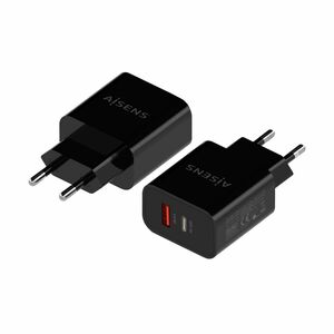 CHARGER 20W 1XUSB-C PD3.0 1XUSB-A QC3.0 BLACK