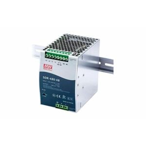 Allied Telesis SDR 480W Power Supply - DIN Rail Mountable - 120 V, 230 V Input - 48 V DC Output - 480 W - Active PFC - 94%