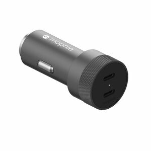 mophie Dual USB-C Car Charger - 40 W - Black