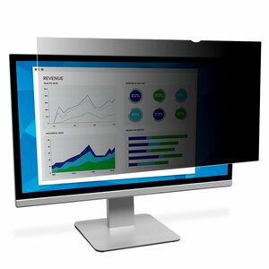 3M Anti-glare Privacy Screen Filter - Black, Matte - For 48.3 cm (19") Widescreen LCD Monitor - 16:10 - Blue Light Reducti