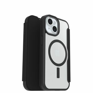 OtterBox React Carrying Case (Folio) Apple iPhone 13, iPhone 14, iPhone 15 Smartphone - Black Crystal (Clear/Black) - Drop