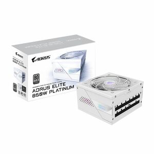 GIGABYTE AORUS GP-AE850PM PG5 ICE ATX 3.0, ATX 3.1, ATX12V v3.0 Modular Power Supply - 850 W - ATX - 120 V AC, 230 V AC In