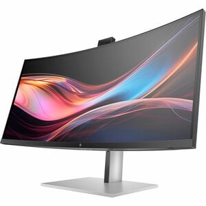 HP 734pm 34" Class Webcam UW-QHD Curved Screen LED Monitor - 21:9 - 86.4 cm (34") Viewable - In-plane Switching (IPS) Blac