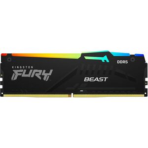 Kingston FURY Beast RAM Module for Motherboard - 32 GB (2 x 16GB) - RGB - DDR5-6000/PC5-48000 DDR5 SDRAM - 6000 MHz Single