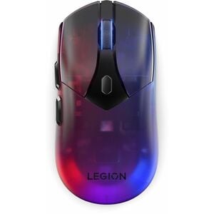 Lenovo Legion M410 Gaming Mouse - Radio Frequency - USB Type C - 6 Button(s) - Transparent Black - Cable/Wireless - 2.40 G