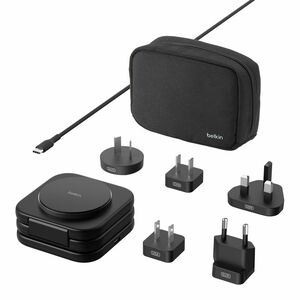 Belkin BoostCharge Pro Induktionsladegerät - Schwarz - für Qi2-fähiges Gerät, iPhone, Smartwatch, AirPod - Eingangsstecker