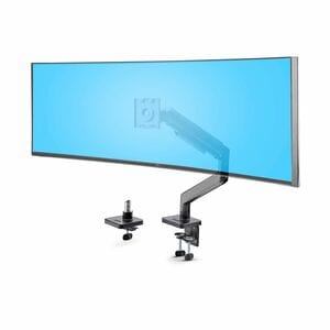 StarTech.com Mounting Arm for Monitor, Curved Screen Display, Display - Black - Landscape/Portrait - Height Adjustable - 1