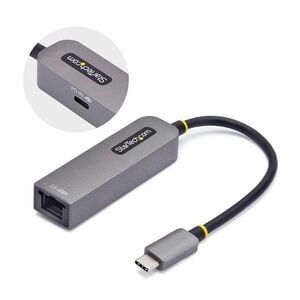 StarTech.com 2,5 Gigabit Ethernet Adapter für Desktop Computer, iPhone, Notebook, Tablet - 2.5GBase-T - Tragbar - Grau - U