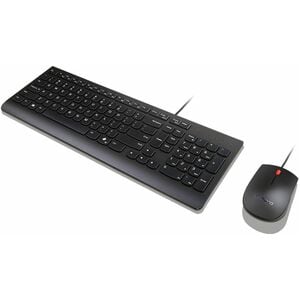 Lenovo Essential Tastatur & Maus - Französisch, Deutsch, Schweizerisch - Tastatur, Kabel USB Typ-A, Membran, Schwarz - Mau