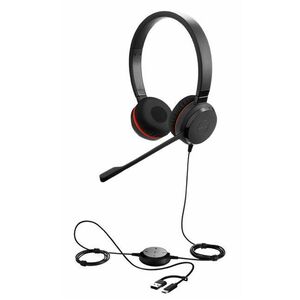 Jabra Evolve 30 II Wired Over-the-head, On-ear Stereo Headset - Black - Microsoft Teams Certification - Binaural - Supra-a