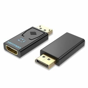 DISPLAYPORT MALE TO HDMI FEMALE ADAPTER BLACK