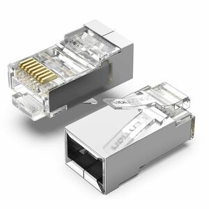 CAT.5E FTP RJ45 MODULAR PLUG TR ANSPARENT 100 PACK