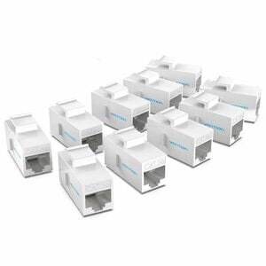 Vention VDD-B11-W Network Adapter - 10 Pack - 1 x RJ-45 Keystone - Female - 1 x RJ-45 Keystone - Female - Gold Contact - W