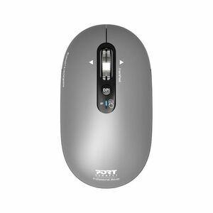 Port Connect PURE MAC Mouse - Bluetooth/Radio Frequency - USB Type A - Optical - 4 Button(s) - Grey - Wireless - 2.40 GHz 