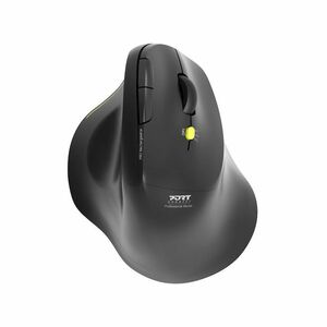 Port Connect ERGO SOFT Mouse - Bluetooth/Radio Frequency - USB Type A, USB Type C - Optical - 5 Button(s) - Wireless - 2.4