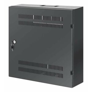Low-Profile 19" Wall Mount Cabinet with 4U Horizontal and 2U Vertical Rails Slim, Space-saving Enclosure with Only 170 mm 