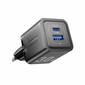 Vention FEQ 30 W AC Adapter - Box - Universal Adapter - 1 USB - 1 USB Type-C - For iPhone - Europe - 120 V AC, 230 V AC In