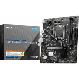 MSI Pro H610M-S DDR4 WIFI Gaming Desktop Motherboard - Intel H610 Chipset - Socket LGA-1700 - Micro ATX - Pentium Gold, Ce