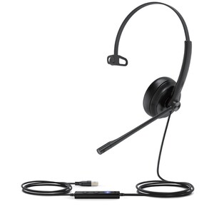 UH34 Lite Mono Teams USB-A Wired Headset with Noise-Cancelling Microphone Foamy Ear Cushions