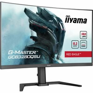 iiyama G-MASTER Red Eagle Curved GCB3280QSU-B2 32" Class WQHD Curved Screen Gaming LED Monitor - 16:9 - Matte Black - 80 c