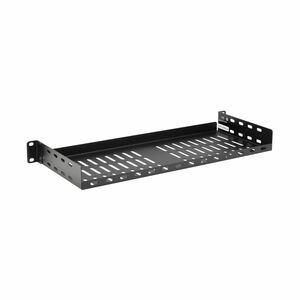 Tripp Lite series SmartRack SRSHELF2P1USHRT 1U Rack-mountable Rack Shelf for Data Center, Server, Router, Networking - Bla