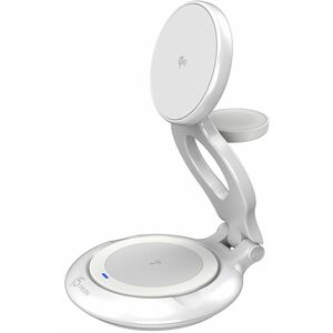 j5create JUPW3415 Induction Charger - White - For iPhone - Input connectors: USB - Magnetic, Foldable, Overheat Protection