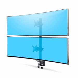 StarTech.com Desk Mount for Monitor, Curved Screen Display - Black - Landscape/Portrait - TAA Compliant - Height Adjustabl