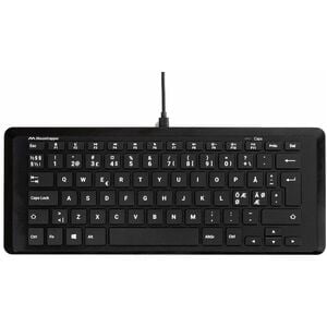 Mousetrapper Type Mini Keyboard - Compact - Wired/Wireless Connectivity - USB Type C Interface - Nordic - Black - Bluetoot