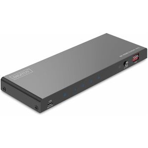 Digitus Audio/Video Switchbox - Cable - 7680 x 4320 - 8K - 1 Display - Monitor, Display, TVUSB - 4 x HDMI In - 1 x HDMI Out