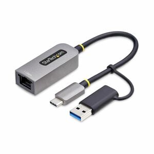 StarTech.com Gigabit Ethernet Adapter for Notebook, Desktop Computer - 10/100/1000Base-T - Portable - Grey - USB 3.2 (Gen 