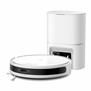 Tapo RV20 Max Plus Bagged Cordless Robot Vacuum/Mop - White - 3 L Dust Capacity - 300 mL Water Tank Capacity - Brush - Car