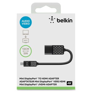 Belkin HDMI/Mini DisplayPort A/V Cable - 1 Each - Cable for Audio/Video Device, MacBook, MacBook Pro - First End: 1 x Mini