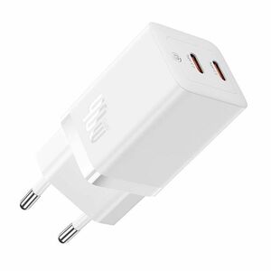 Adattatore CA Baseus CCGAN40CE - 40 W - 1 Confezione - 2 USB Type-C - Per Smartphone, Tablet PC - 120 V AC, 230 V ca Ingre